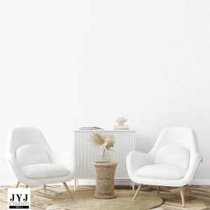 Living,room,interior,with,white,armchair,and,flower,,wall,mock
