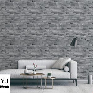 3d Rendering Of Living Room With Concrete Wall In Modern House,