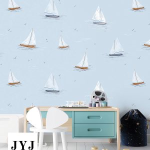 Interior,kids,room,wallpaper,mockup,-,-,3d,rendering,,3d