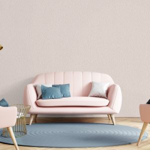 Modern,living,room,with,pink,furniture.,interior,design.,3d,rendering